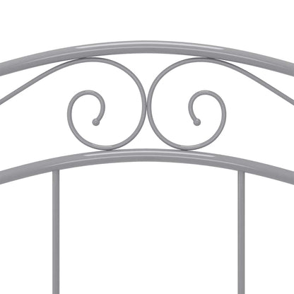 Bed Frame without Mattress Grey Metal 120x200 cm