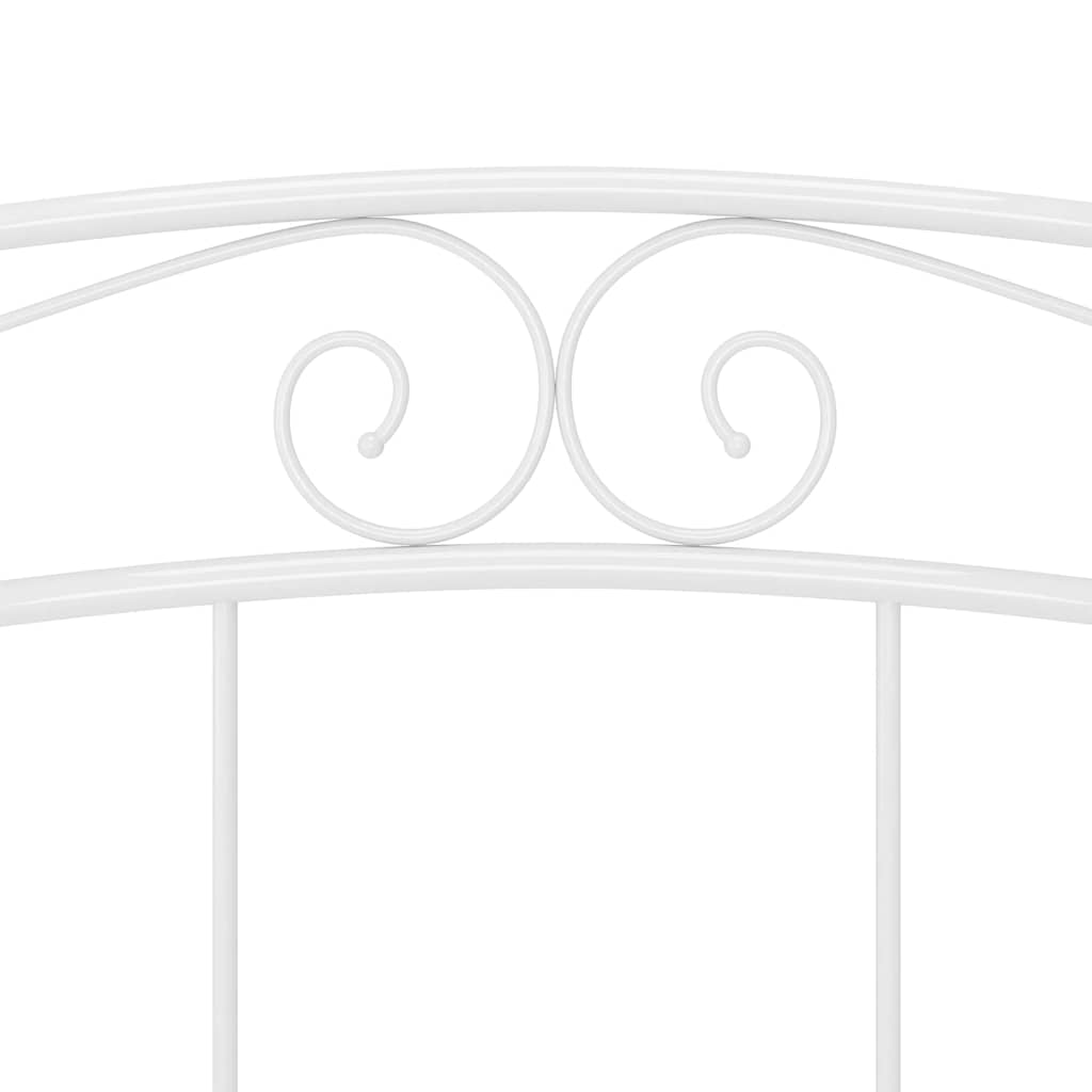 Bed Frame without Mattress White Metal 140x200 cm