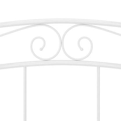 Bed Frame without Mattress White Metal 140x200 cm