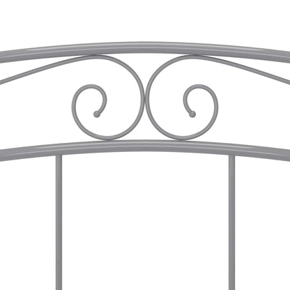 Bed Frame without Mattress Grey Metal 140x200 cm