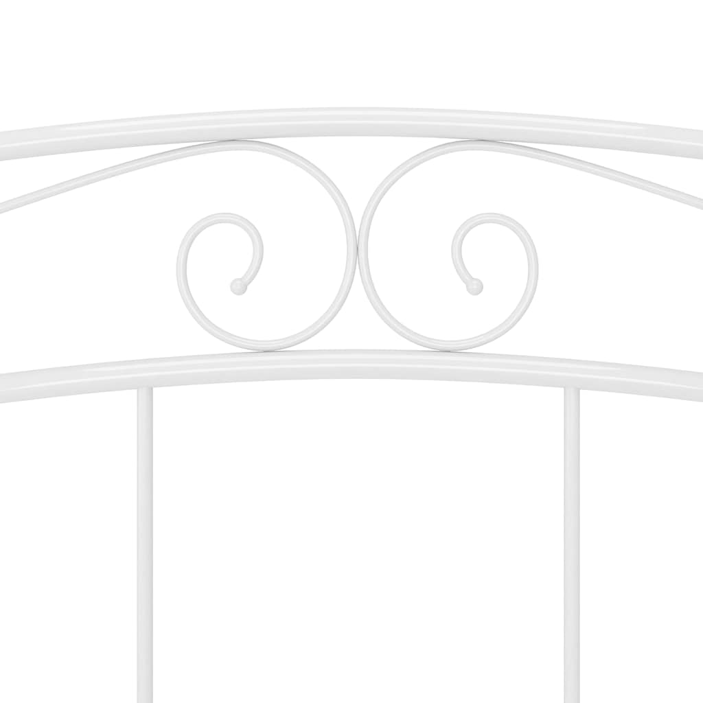 Bed Frame without Mattress White Metal 160x200 cm