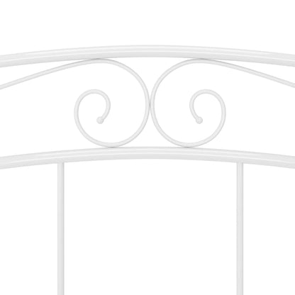 Bed Frame without Mattress White Metal 160x200 cm