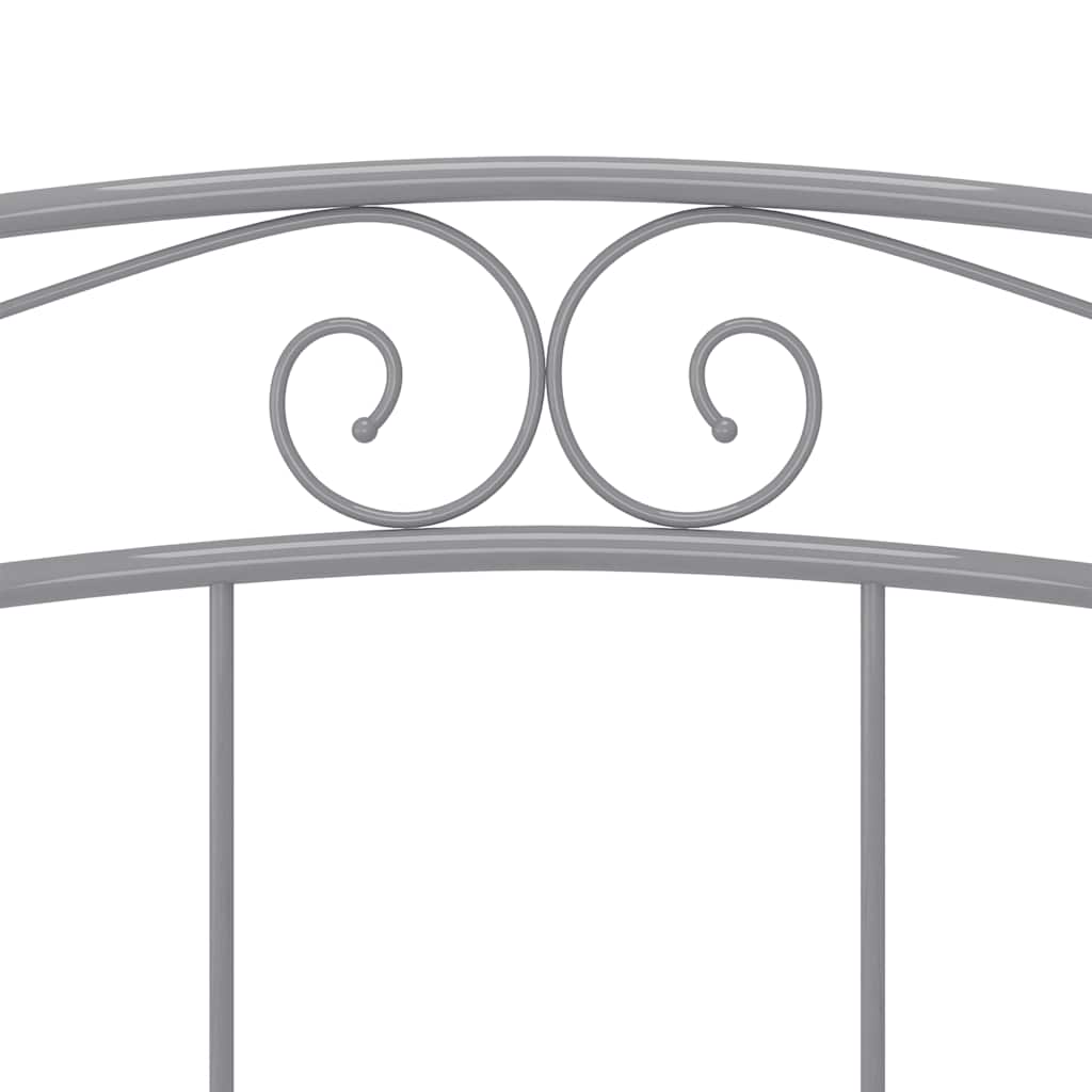 Bed Frame without Mattress Grey Metal 160x200 cm