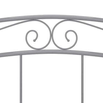 Bed Frame without Mattress Grey Metal 160x200 cm