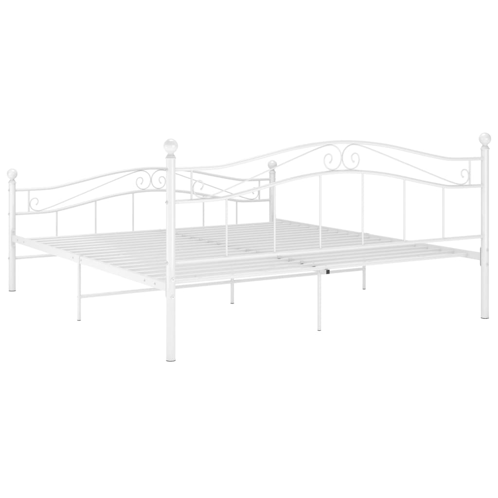 Bed Frame | White | Powder-coated metal | Super King | Durable