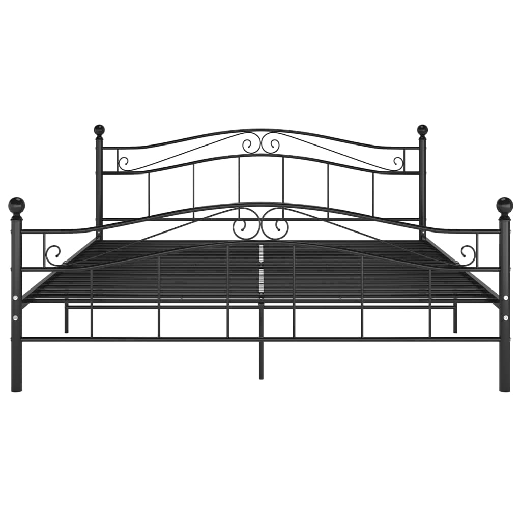 Bed Frame without Mattress Black Metal 200x200 cm