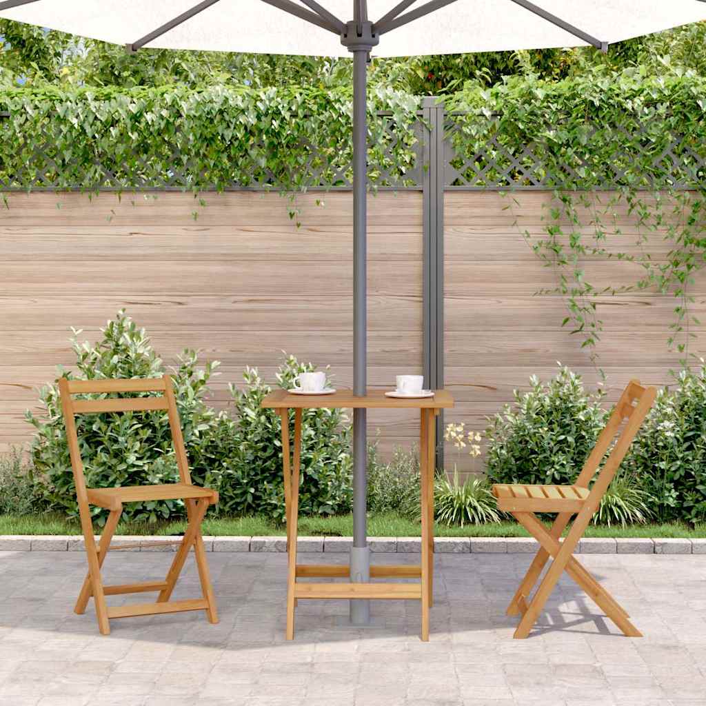 313595 vidaXL Folding Garden Table 60x60x75 cm Solid Acacia Wood