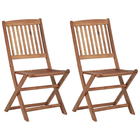 Outdoor Chair | Set of 2 | Natural Wood | Solid Acacia wood | Standard