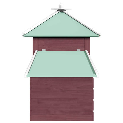 Chicken Coop with Nest Box Mocha 190x72x102 cm Solid Firwood