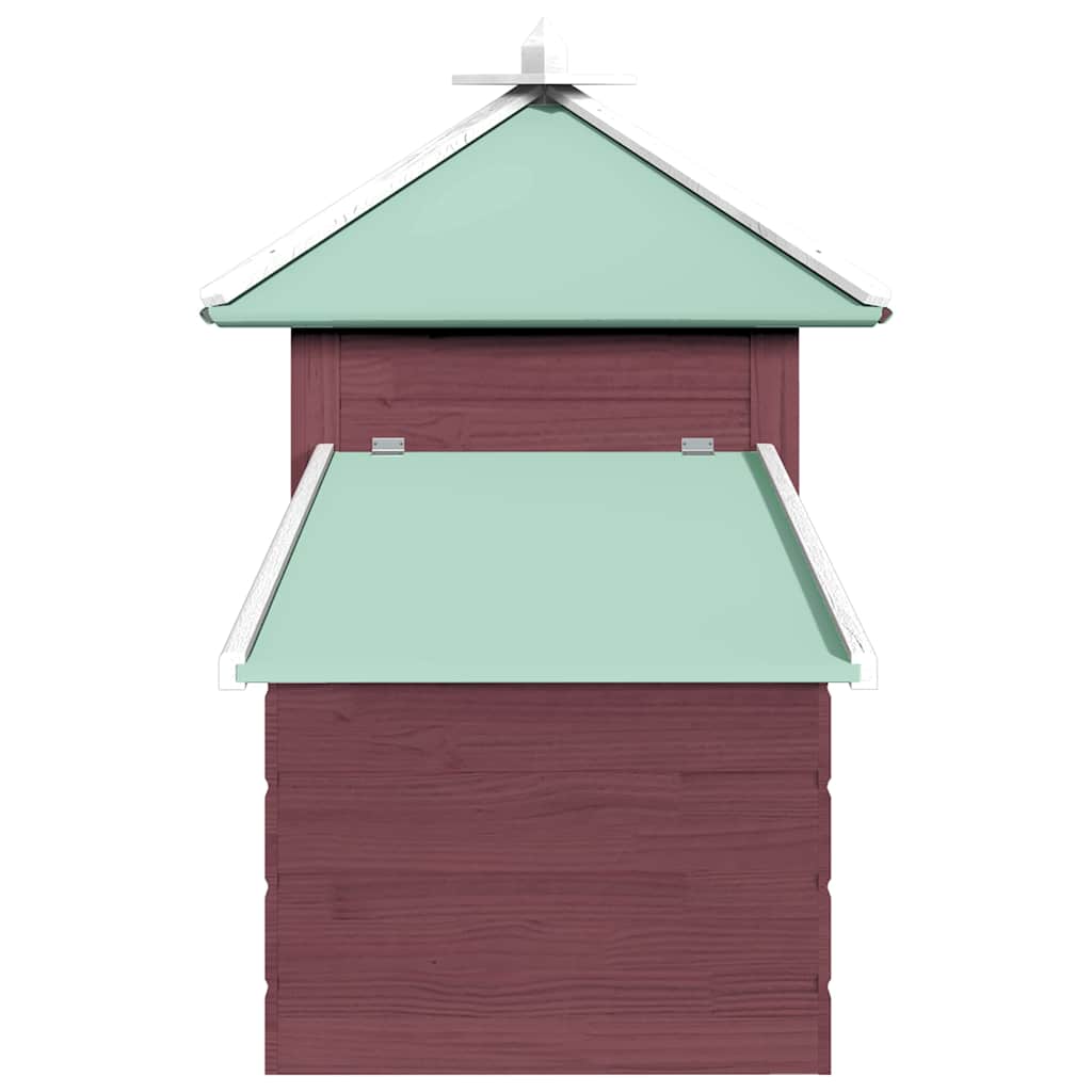 170982 vidaXL Chicken Coop with Nest Box Mocha 190x72x102 cm Solid Firwood