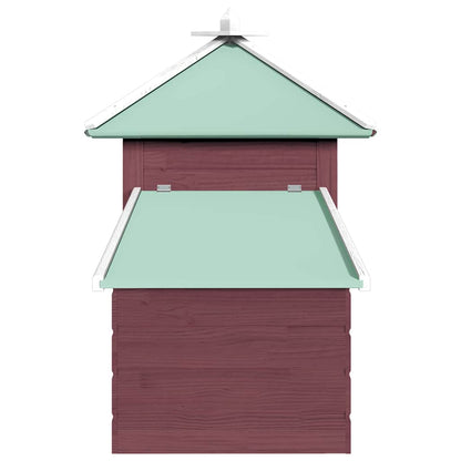 170982 vidaXL Chicken Coop with Nest Box Mocha 190x72x102 cm Solid Firwood
