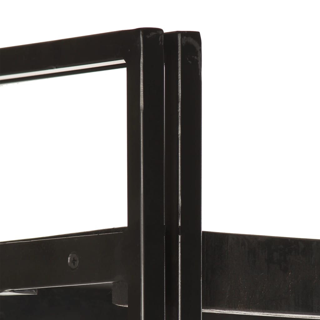 Bookcase | Black | Solid mango wood and powder-coated steel | Medium