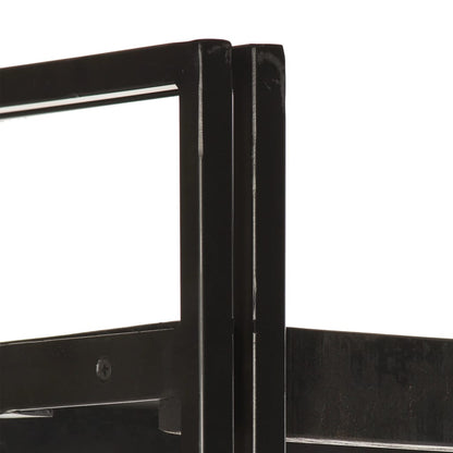 Bookcase | Black | Solid mango wood and powder-coated steel | Medium
