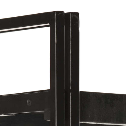 3-Tier Bookcase Black 40x30x80 cm Solid Mango Wood