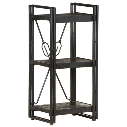 Bookcase | Black | Solid mango wood and powder-coated steel | Medium