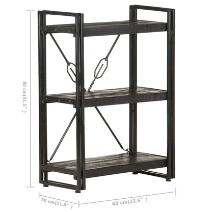 Bookcase | Black | Solid Mango Wood | Medium | Shelving | Bookcase