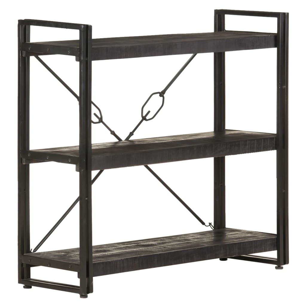 Bookcase | Black | Solid rough mango wood | Medium | Durable | Bookcase