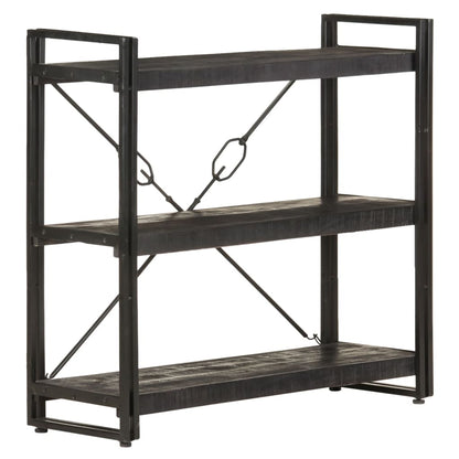 Bookcase | Black | Solid rough mango wood | Medium | Durable | Bookcase