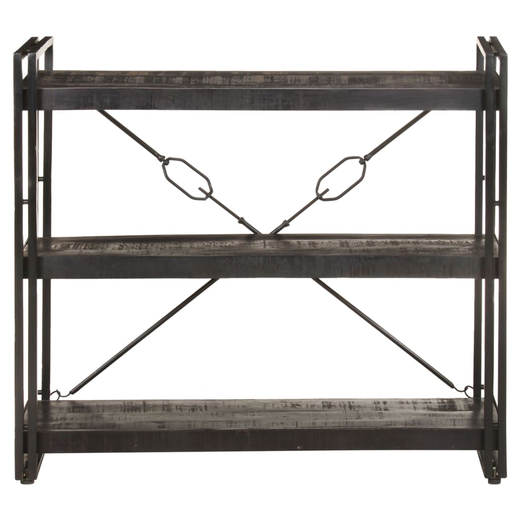 Bookcase | Black | Solid rough mango wood | Medium | Durable | Bookcase