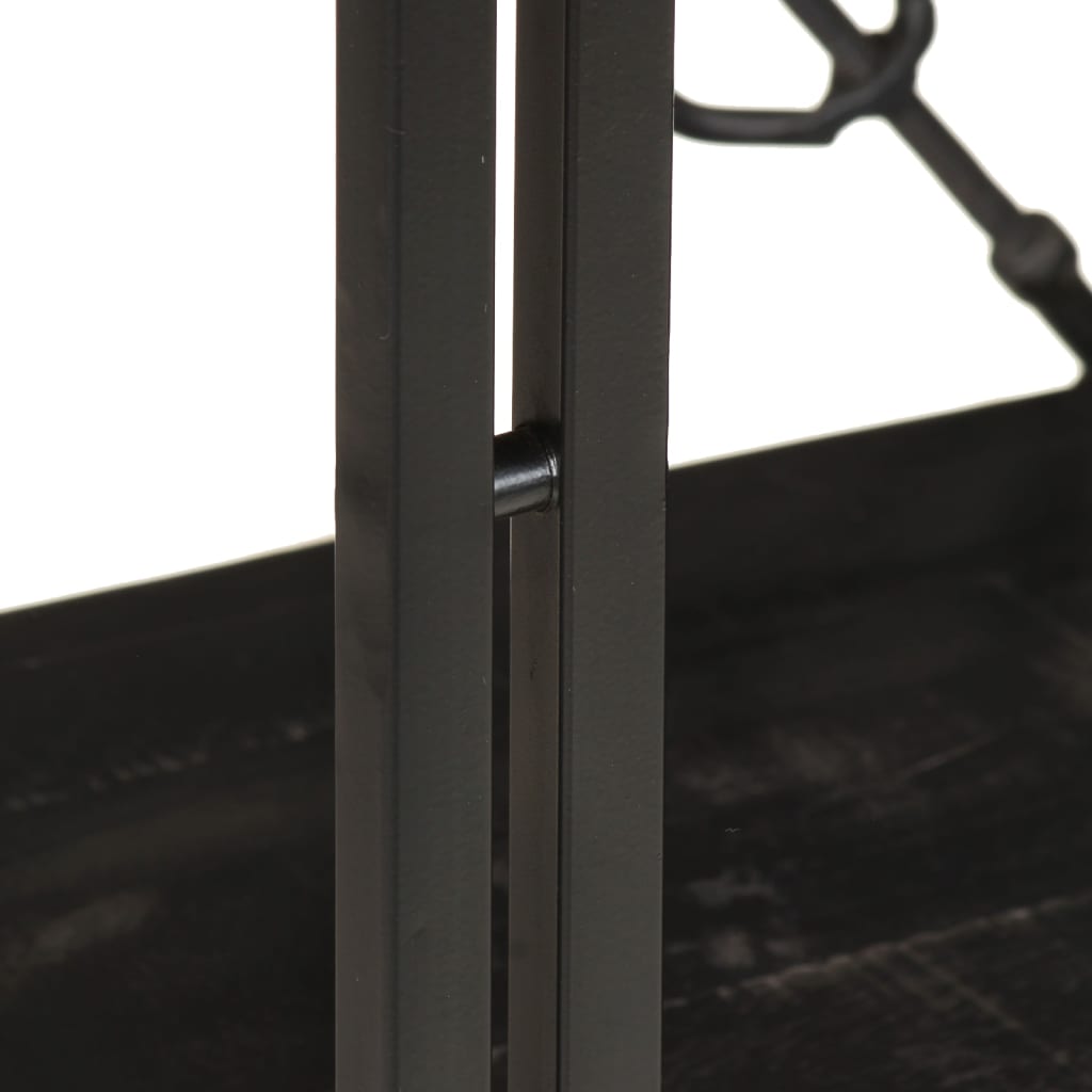 Bookcase | Black | Solid rough mango wood | Medium | Durable | Bookcase
