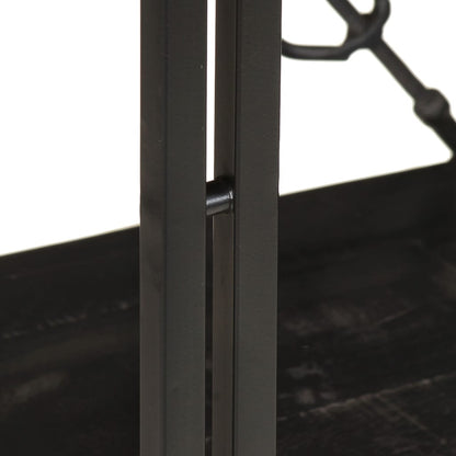 Bookcase | Black | Solid rough mango wood | Medium | Durable | Bookcase