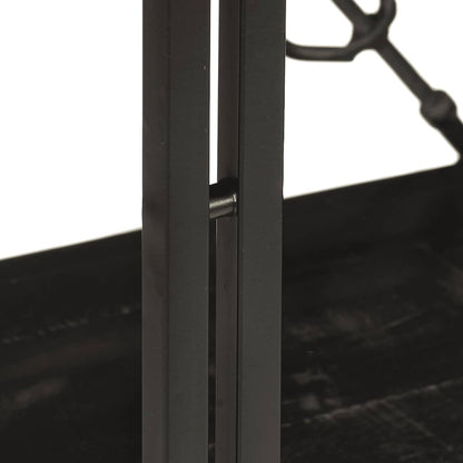 3-Tier Bookcase Black 90x30x80 cm Solid Mango Wood