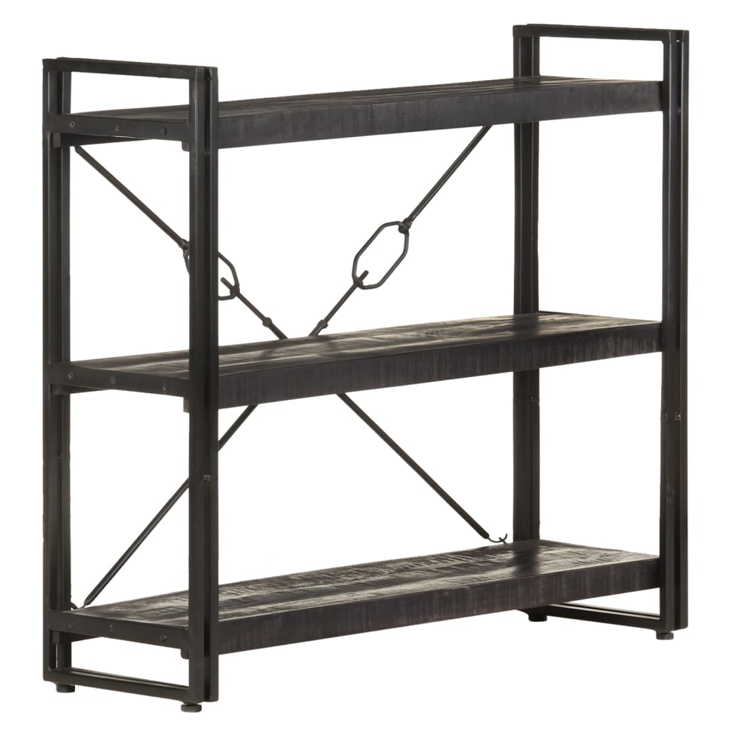 Bookcase | Black | Solid rough mango wood | Medium | Durable | Bookcase