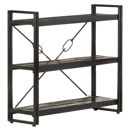 Bookcase | Black | Solid rough mango wood | Medium | Durable | Bookcase