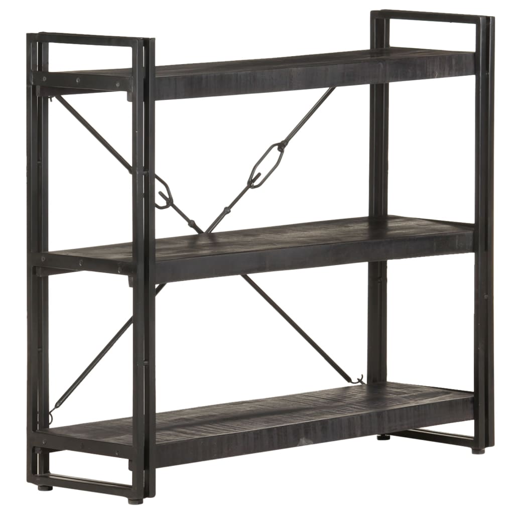 Bookcase | Black | Solid rough mango wood | Medium | Durable | Bookcase