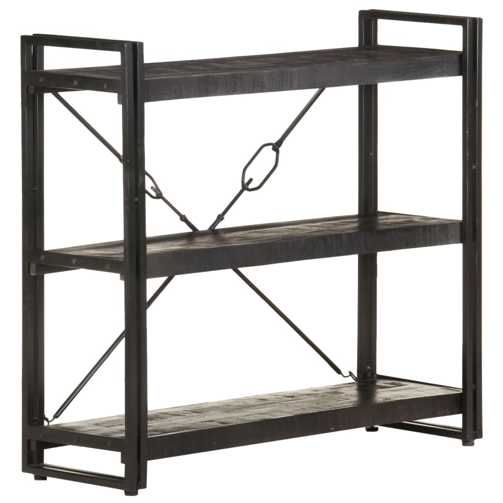 Bookcase | Black | Solid rough mango wood | Medium | Durable | Bookcase