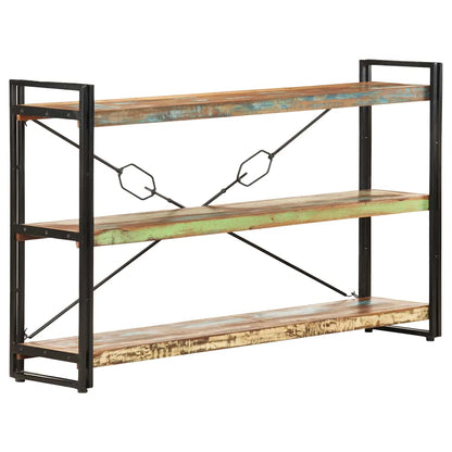 3-Tier Bookcase 140x30x80 cm Solid Reclaimed Wood