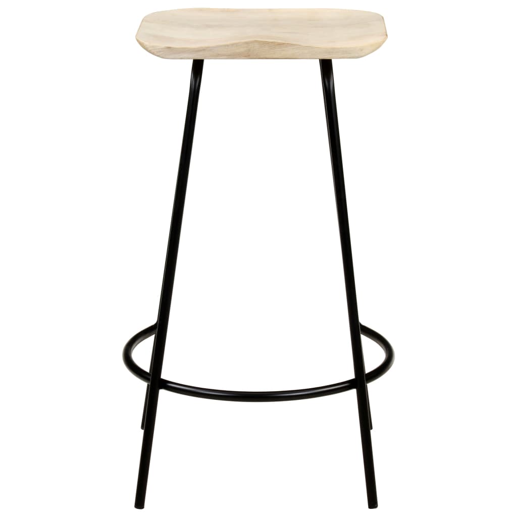 Elegant set of Bar Stools 4 pcs Solid Mango Wood, crafted from durable tropical hardwood, perfect for home decor.