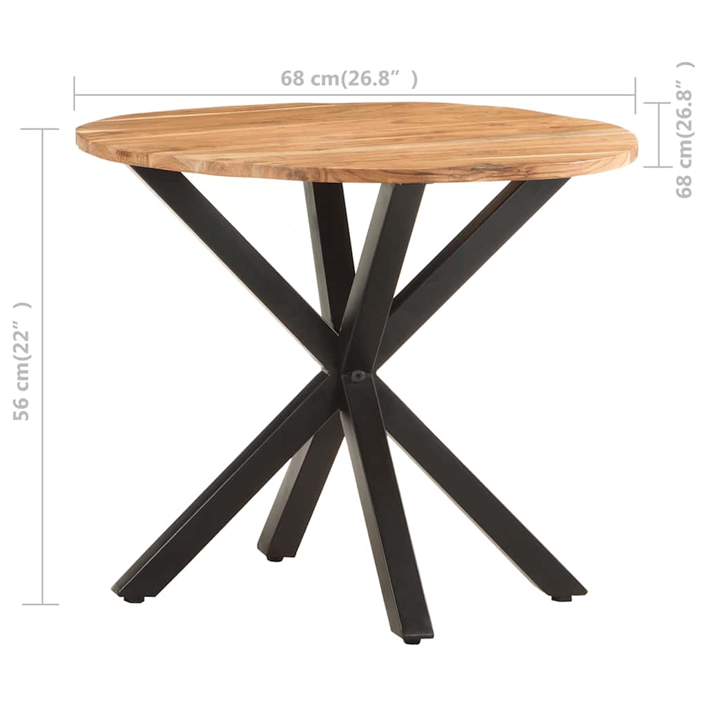 320660 vidaXL Side Table 68x68x56 cm Solid Acacia Wood