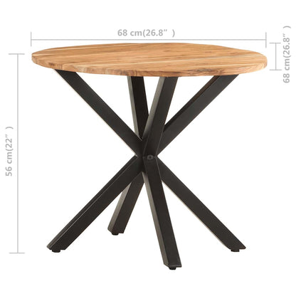 320660 vidaXL Side Table 68x68x56 cm Solid Acacia Wood