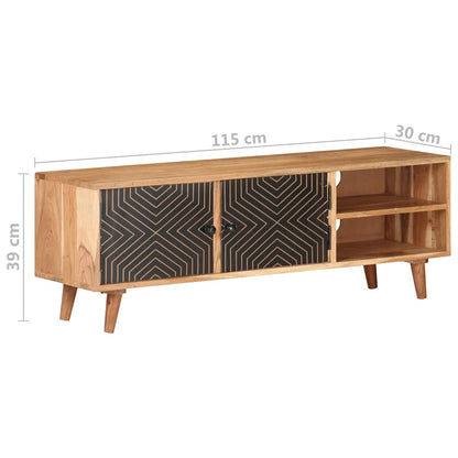 322665 vidaXL TV Cabinet 115x30x39 cm Solid Acacia Wood