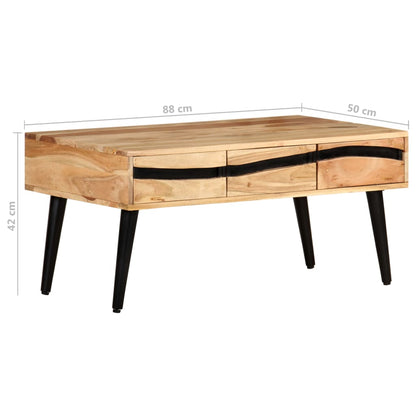 Coffee Table 88x50x42 cm Solid Acacia Wood