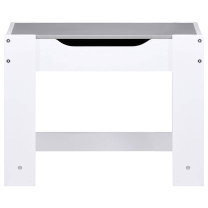 Children's Table with 2 Chairs White MDF
