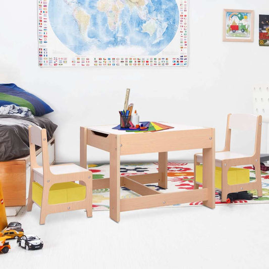 80284 vidaXL Children's Table with 2 Chairs MDF