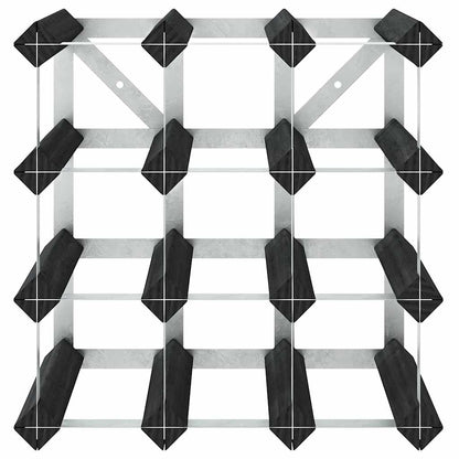 Wine Rack for 12 Bottles Black Solid Pine Wood