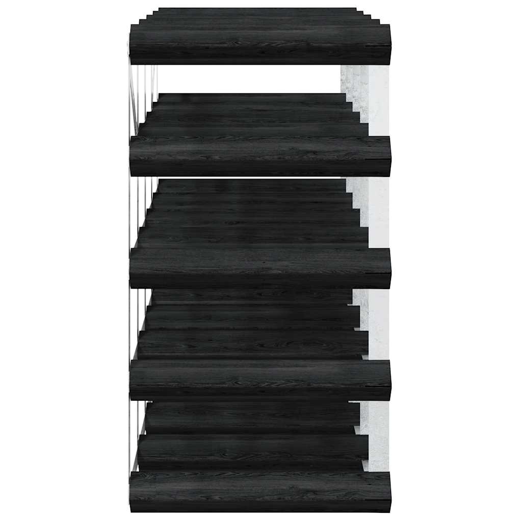 Wine Rack for 20 Bottles Black Solid Pine Wood