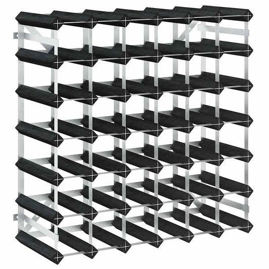 325915 vidaXL Wine Rack for 42 Bottles Black Solid Pine Wood