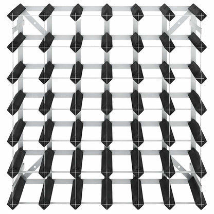 Wine Rack for 42 Bottles Black Solid Pine Wood