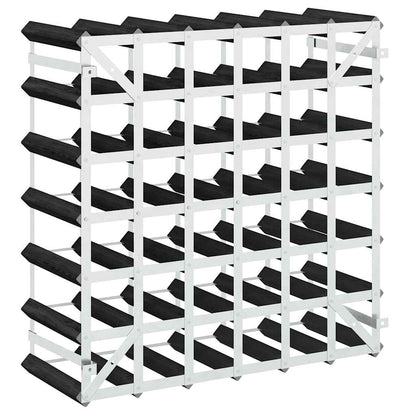 Wine Rack for 42 Bottles Black Solid Pine Wood