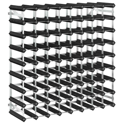 Wine Rack for 72 Bottles Black Solid Pine Wood