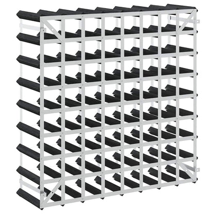 Wine Rack for 72 Bottles Black Solid Pine Wood