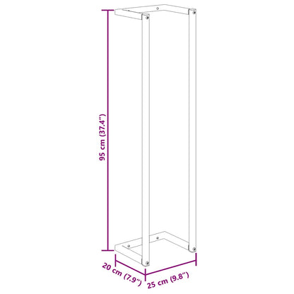 Towel Rack Black 25x20x95 cm Iron