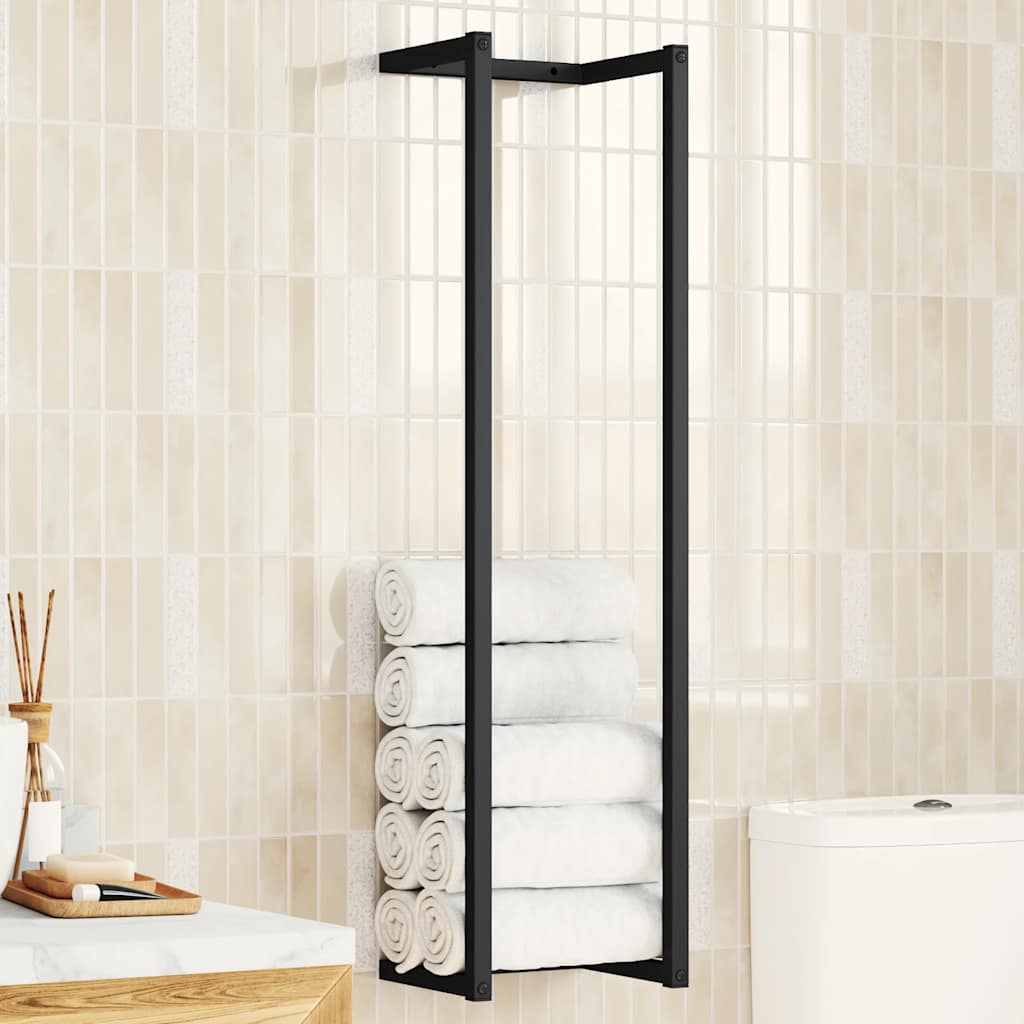 Towel Rack Black 25x20x95 cm Iron