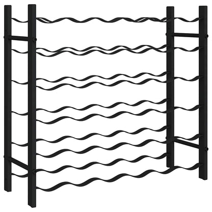 325921 vidaXL Wine Rack for 36 Bottles Black Iron