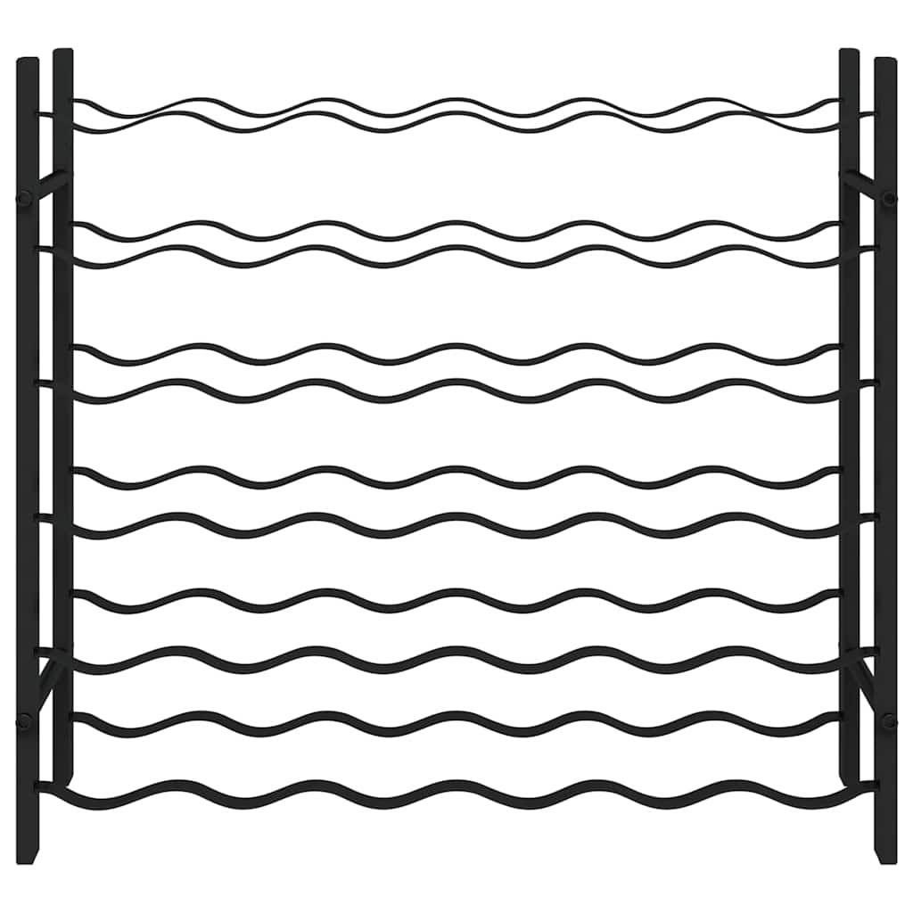 325921 vidaXL Wine Rack for 36 Bottles Black Iron