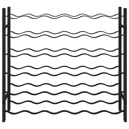 325921 vidaXL Wine Rack for 36 Bottles Black Iron